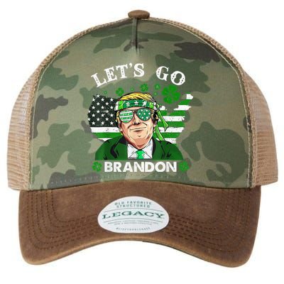 Let's Go Shamrock Brandon Happy St Patrick Day Trump  Legacy Tie Dye Trucker Hat