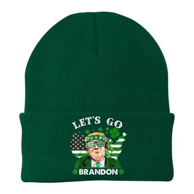 Let's Go Shamrock Brandon Happy St Patrick Day Trump  Knit Cap Winter Beanie