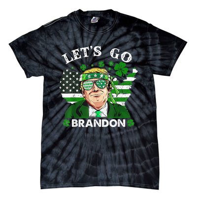 Let's Go Shamrock Brandon Happy St Patrick Day Trump  Tie-Dye T-Shirt