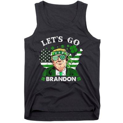 Let's Go Shamrock Brandon Happy St Patrick Day Trump  Tank Top