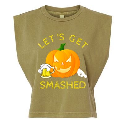 LetS Get Smashed Pumpkin Halloween Ing Gift Funny Gift Garment-Dyed Women's Muscle Tee