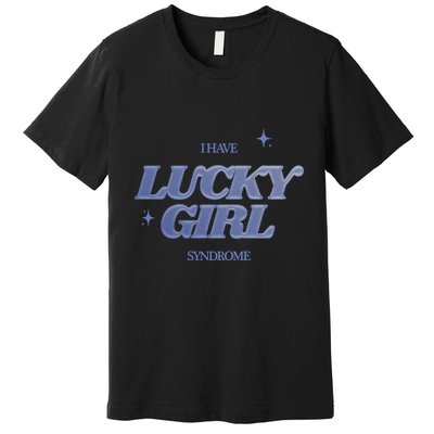 Lucky Girl Syndrome 777 Angel Number Manifestation Premium T-Shirt