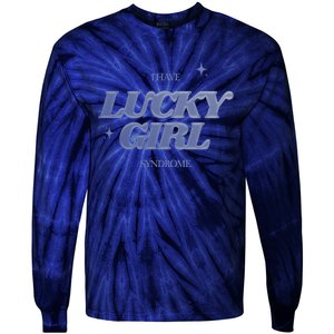 Lucky Girl Syndrome 777 Angel Number Manifestation Tie-Dye Long Sleeve Shirt