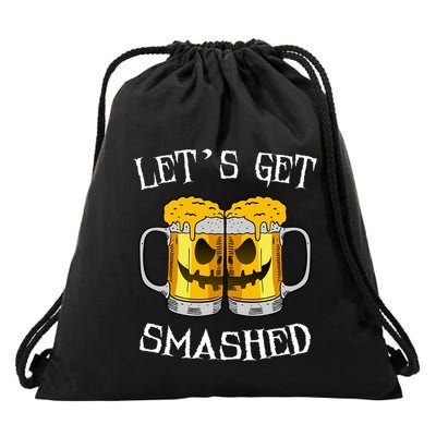 LetS Get Smashed Pumpkin Halloween Beer Mugs Ing Gift Drawstring Bag