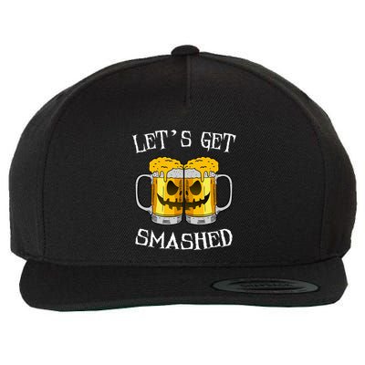 LetS Get Smashed Pumpkin Halloween Beer Mugs Ing Gift Wool Snapback Cap