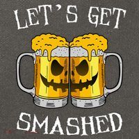 LetS Get Smashed Pumpkin Halloween Beer Mugs Ing Gift Cotton Canvas Backpack