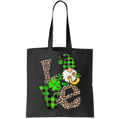 Love Gnomes Shamrock Horseshoe St Patrick's Day Tote Bag