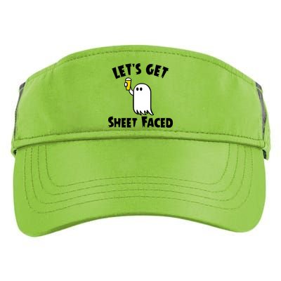 Lets Get Sheet Faced Beer Funny Halloween Costume Funny Adult Drive Performance Visor