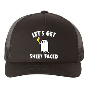 Lets Get Sheet Faced Beer Funny Halloween Costume Funny Yupoong Adult 5-Panel Trucker Hat