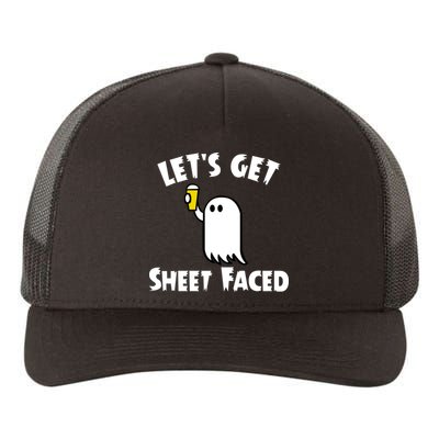 Lets Get Sheet Faced Beer Funny Halloween Costume Funny Yupoong Adult 5-Panel Trucker Hat