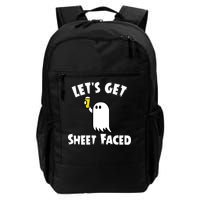 Lets Get Sheet Faced Beer Funny Halloween Costume Funny Daily Commute Backpack