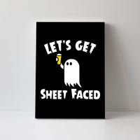 Lets Get Sheet Faced Beer Funny Halloween Costume Funny Canvas