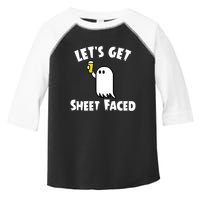 Lets Get Sheet Faced Beer Funny Halloween Costume Funny Toddler Fine Jersey T-Shirt