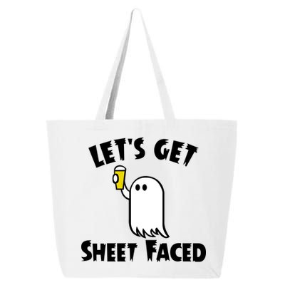 Lets Get Sheet Faced Beer Funny Halloween Costume Funny 25L Jumbo Tote