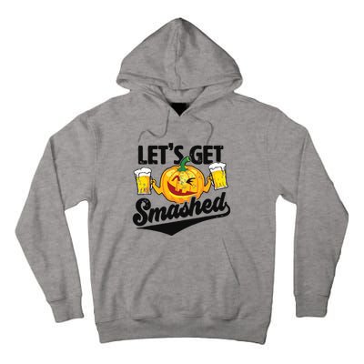 Lets Get Smashed Funny Pumpkin Beer Halloween Tall Hoodie