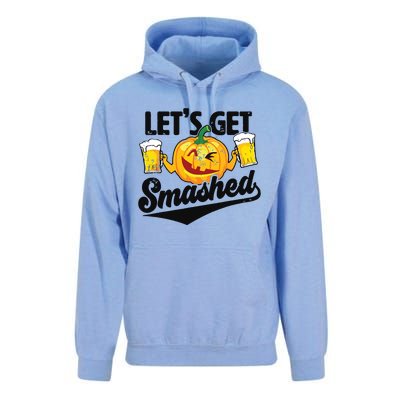 Lets Get Smashed Funny Pumpkin Beer Halloween Unisex Surf Hoodie