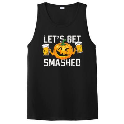 Lets Get Smashed Funny Pumpkin Beer Halloween Costume PosiCharge Competitor Tank