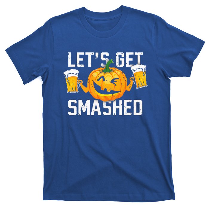 Lets Get Smashed Funny Pumpkin Beer Halloween Costume T-Shirt