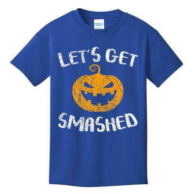 Lets Get Smashed Pumpkin Halloween Drinking Kids T-Shirt