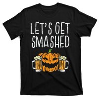 Lets Get Smashed Jack O Lantern Beer Halloween Drinking T-Shirt