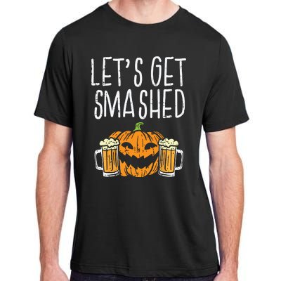 Lets Get Smashed Jack O Lantern Beer Halloween Drinking Adult ChromaSoft Performance T-Shirt