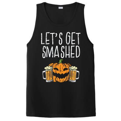 Lets Get Smashed Jack O Lantern Beer Halloween Drinking PosiCharge Competitor Tank