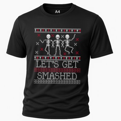 Lets Get Smashed Ugly Christmas Sweaters Great Gift Performance Shirt