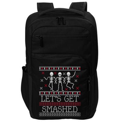 Lets Get Smashed Ugly Christmas Sweaters Great Gift Impact Tech Backpack