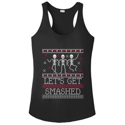 Lets Get Smashed Ugly Christmas Sweaters Great Gift Ladies PosiCharge Competitor Racerback Tank