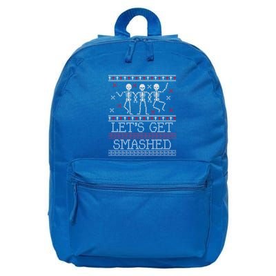 Lets Get Smashed Ugly Christmas Sweaters Great Gift 16 in Basic Backpack