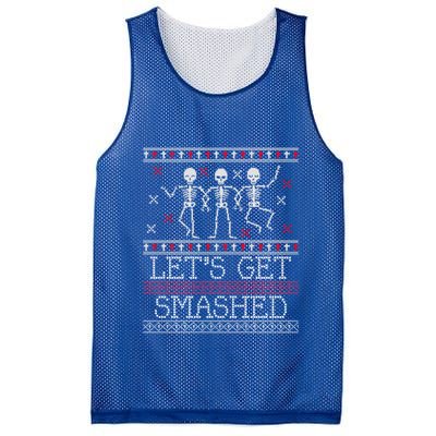 Lets Get Smashed Ugly Christmas Sweaters Great Gift Mesh Reversible Basketball Jersey Tank