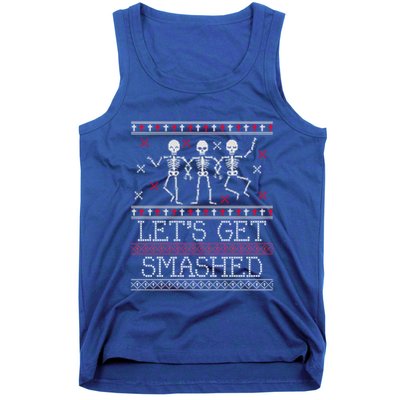 Lets Get Smashed Ugly Christmas Sweaters Great Gift Tank Top