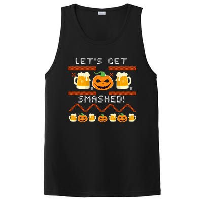 Lets Get Smashed Ugly Halloween Party Sweater Cool Gift PosiCharge Competitor Tank