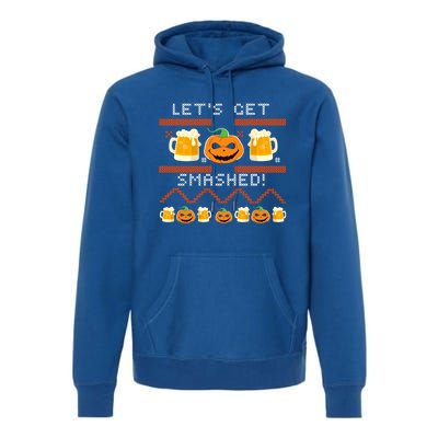 Lets Get Smashed Ugly Halloween Party Sweater Cool Gift Premium Hoodie