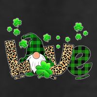Love Gnome St Patrick's Day 7 Panel Mesh Trucker Snapback Hat