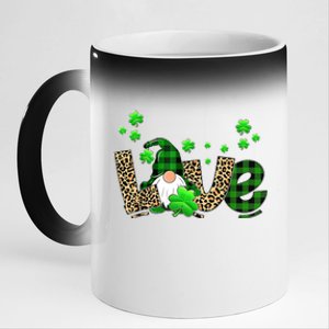 Love Gnome St Patrick's Day 11oz Black Color Changing Mug