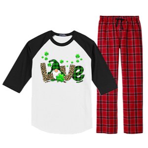 Love Gnome St Patrick's Day Raglan Sleeve Pajama Set