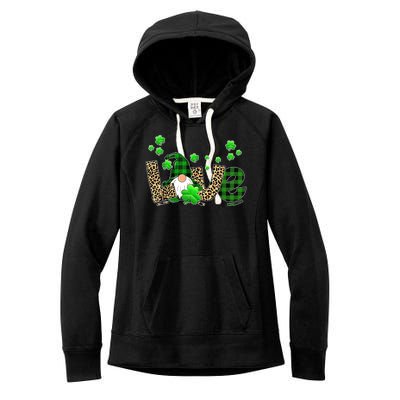 Love Gnome St Patrick's Day Women's Fleece Hoodie