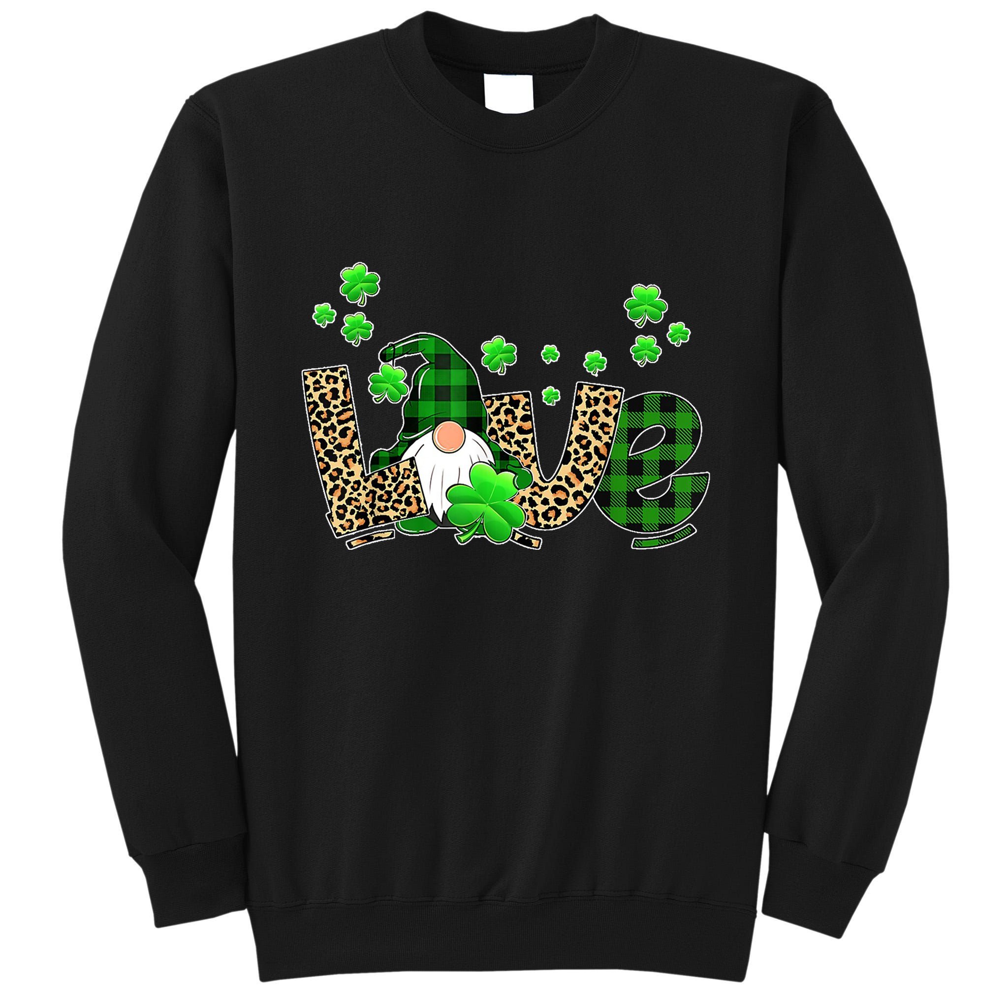 Love Gnome St Patrick's Day Tall Sweatshirt