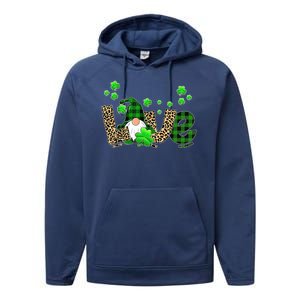 Love Gnome St Patrick's Day Performance Fleece Hoodie