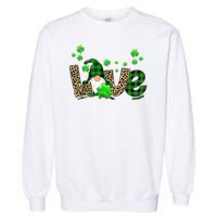 Love Gnome St Patrick's Day Garment-Dyed Sweatshirt