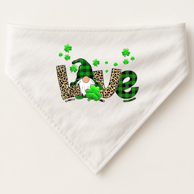 Love Gnome St Patrick's Day USA-Made Doggie Bandana