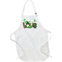 Love Gnome St Patrick's Day Full-Length Apron With Pockets