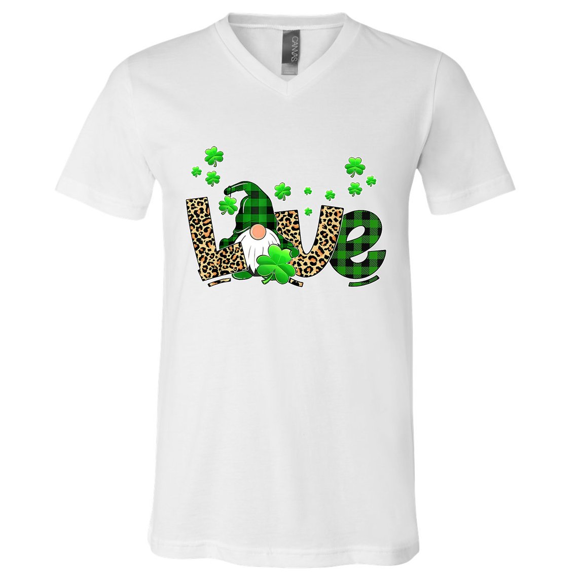 Love Gnome St Patrick's Day V-Neck T-Shirt