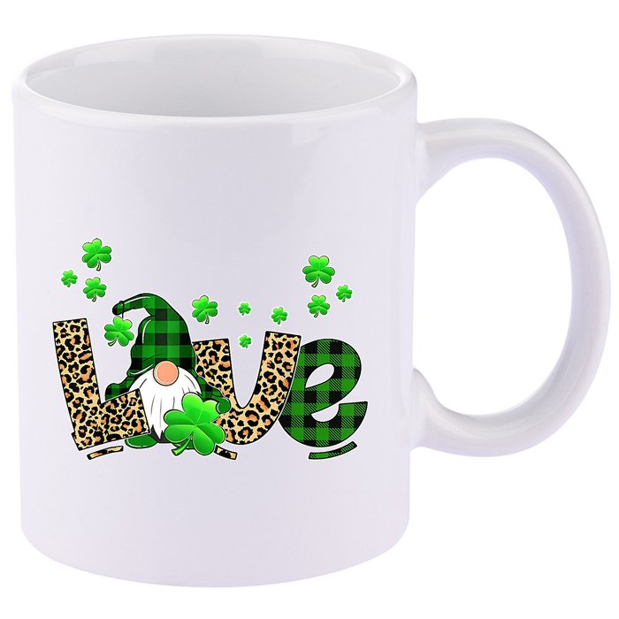 Love Gnome St Patrick's Day 11oz C Handle Ceramic Mug