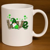 Love Gnome St Patrick's Day 11oz C Handle Ceramic Mug