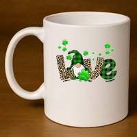 Love Gnome St Patrick's Day 11oz C Handle Ceramic Mug
