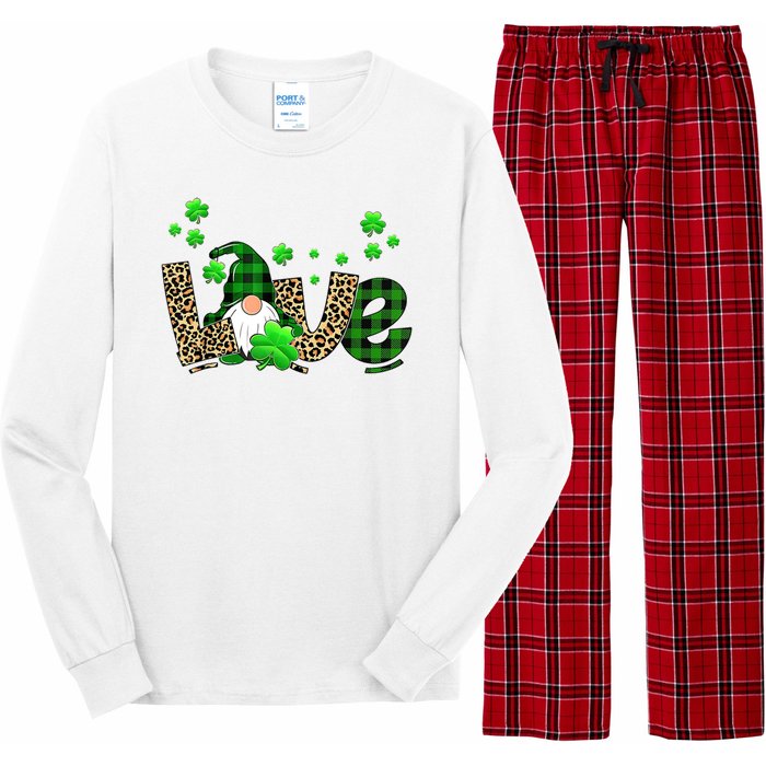 Love Gnome St Patrick's Day Long Sleeve Pajama Set