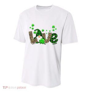 Love Gnome St Patrick's Day Performance Sprint T-Shirt