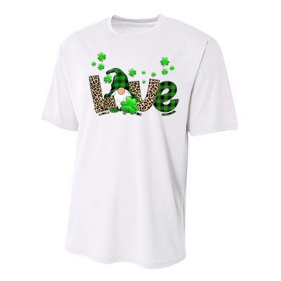 Love Gnome St Patrick's Day Performance Sprint T-Shirt